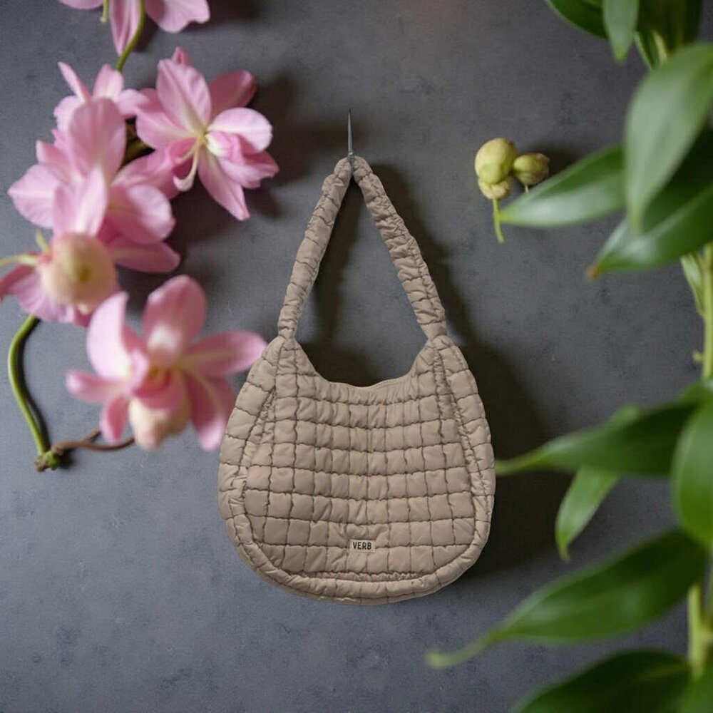 Verb Logo Quilted Puffer Tote Bag New Without Tag
